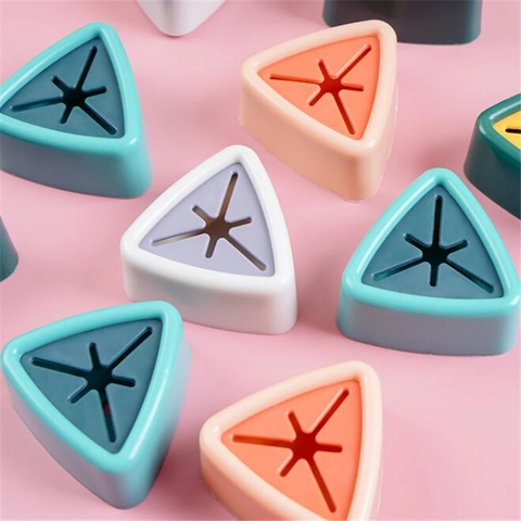 Towel Holder Plug Adhesive Wall Mounted Silicone Triangle Storage Rack No Drill Rag Hook For Bathroom Kitchen