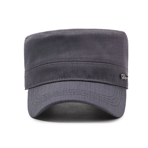 Gorra Cadet Hombre Transpirable Algodón Malla Protección Solar Exterior Casual Ajustable Flat Top Estilo Militar