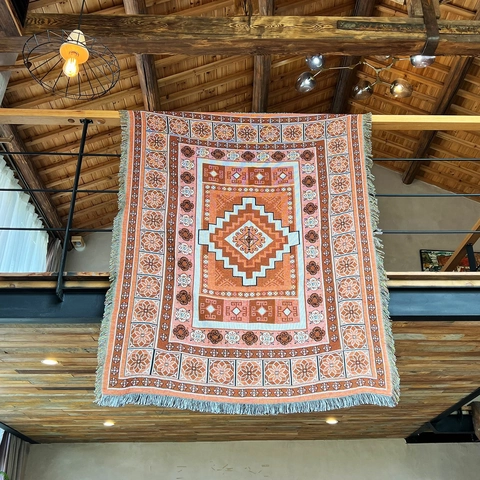 Bohemian Cotton Woven Throw Blanket Geometric Pattern Fringe Tassels Sofa Cover Outdoor Camping Picnic Reversible Rug