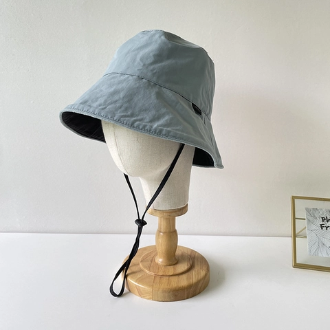 Cappello Da Pescatore In Nylon Reversibile Donna Protezione Solare Traspirante Pieghevole Estate Con Cordino Antivento