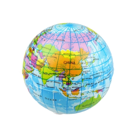 Palla Antistress Globo Mappa Del Mondo Giocattolo In Schiuma PU Decorazione Da Scrivania Per Bambini E Adulti