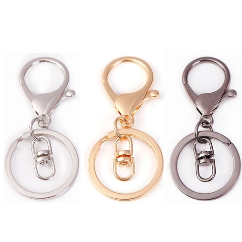 Metal Lobster Clasp Swivel Snap Hook Keychain Rings DIY Bag Charm Pendant Jewelry Making Findings Hardware