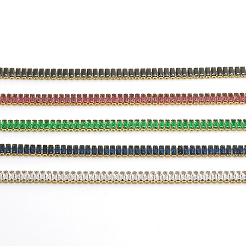 Damen Tennis Armband Vergoldet Edelstahl Smaragdschliff Zirkon Rechteckig Bunt Retro Luxus Modeschmuck