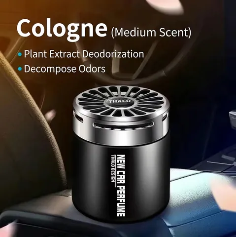 Car Air Freshener Solid Balm Natural Plant Extract Deodorizing Long Lasting Fragrance Glass Bottle Metal Lid Interior Decor