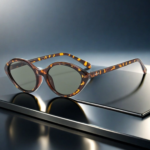 Gafas De Sol Vintage Cat Eye Retro Ovaladas Montura PC Lentes AC Protección UV Moda Para Hombres Mujeres Fiesta Exterior