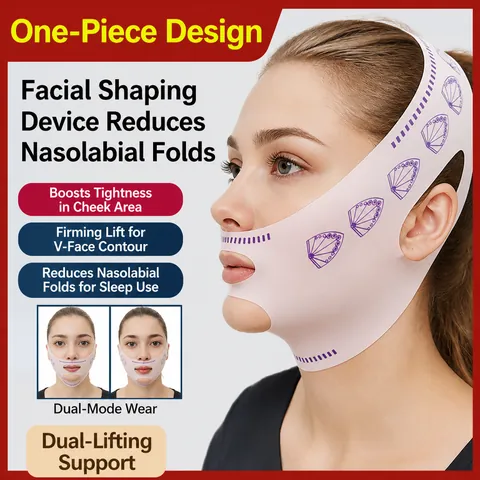 V-Line Face Lifting Mask High Elastic Slimming Belt Double Chin Remover Facial Firming Strap Adjustable Breathable Sleep