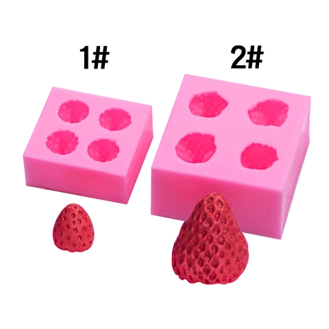 Strawberry Shape Silicone Mold For DIY Baking Fondant Chocolate Resin Candle Soap Plaster Clay Simulation 3D Crafting