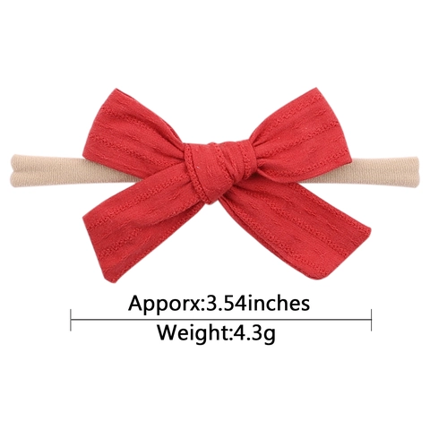 Bandeaux en Nylon Élastique pour Bébé Filles Bandeaux en Tissu à Carreaux avec Nœud pour Nouveau-Né Tout-Petit Style Pastoral Accessoires de Cheveux Enfants