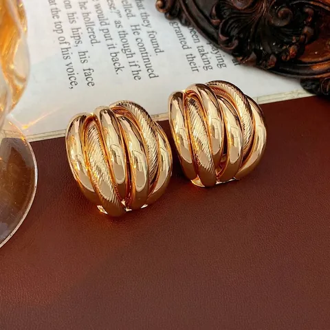 Legering Multi Layer Spiraal Oorknopjes Met Zilveren Oorsteker Frans Retro Geometrisch Minimalistisch Sieraden