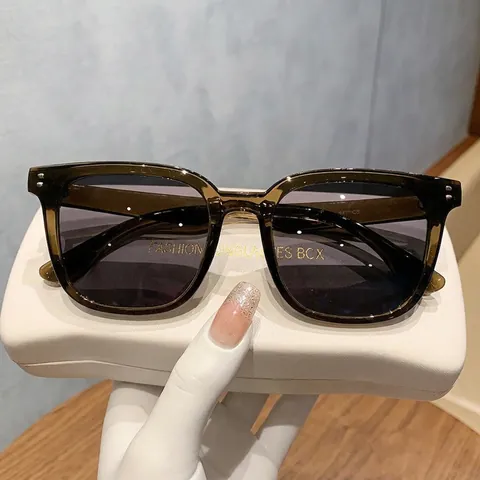 Gafas De Sol Polarizadas Cuadradas Retro Montura TR90 Grande Protección UV400 Moda Sobredimensionadas Mujeres Hombres