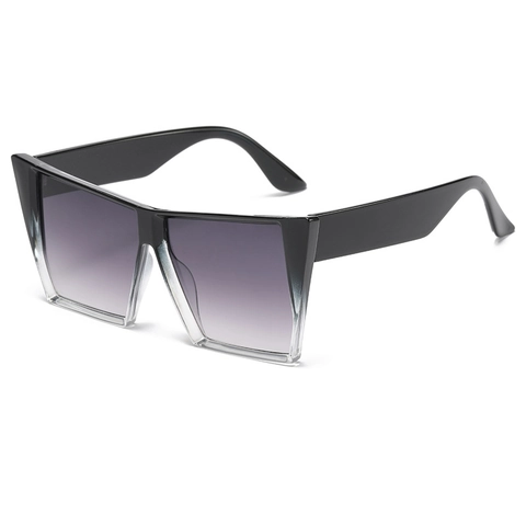 Oversized Square Sunglasses For Women Plastic Frame UV400 Protection Gradient PC Lens Futuristic Retro Trendy Eyewear