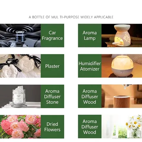 Aromatherapy Essential Oil Water Soluble Fragrance For Humidifier Diffuser Home Scents Plant Based Glass Dropper Bottle