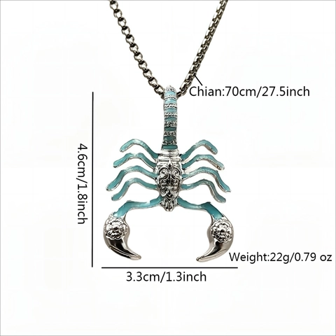 Collana Con Pendente Scorpione Lega Luminoso Si Illumina Al Buio Retro Punk Hip Hop Gioielli Per Uomo Regalo