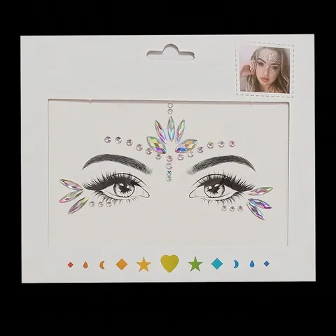 Face Gems Sticker Strass Auge Juwelen Glitzer Temporäres Tattoo Selbstklebend Für Musikfestival Maskeradenparty