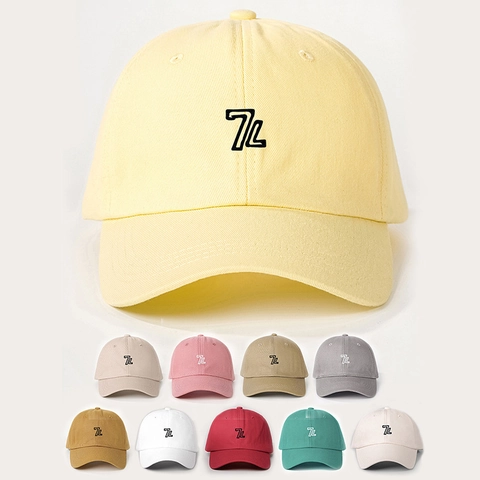 Baseball Cap Polyester 7L Letter Embroidery 6-Panel Adjustable Sun Protection Casual Outdoor Dad Hat For Men Women