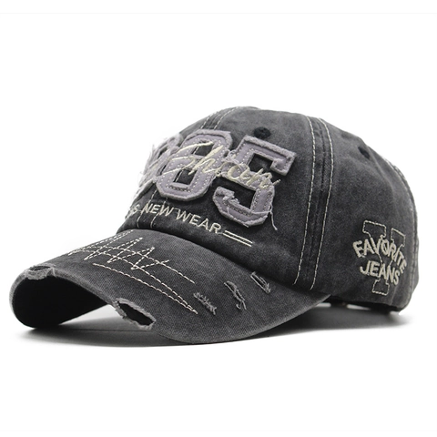 Cappellino Da Baseball Vintage 100% Cotone Lavato Distressed Protezione Solare Regolabile Sport All'Aperto Uomo Donna