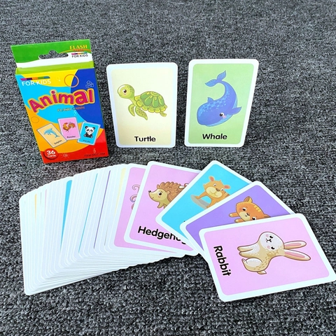Kinderen Engels Flash Cards Leren Dier Vorm Kleur Tijd Fruit Lichaamsdelen Groenten Educatief Papier Speelgoed Nieuwigheid