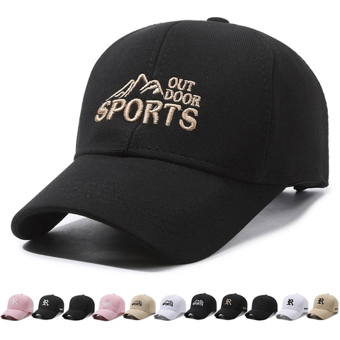 Outdoor Sports Baseball Cap Embroidered Mountain Logo Adjustable Cotton Sun Hat Casual Duck Tongue Cap For Men Women