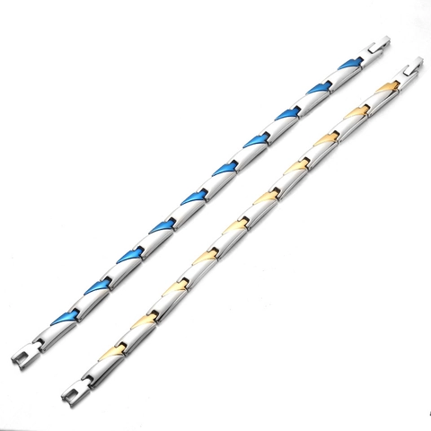 Bracciale Per Magnetoterapia Titanio Acciaio Inossidabile Salute Bio Energia Catena A Maglie Gioielli Di Moda Semplici Per Uomini