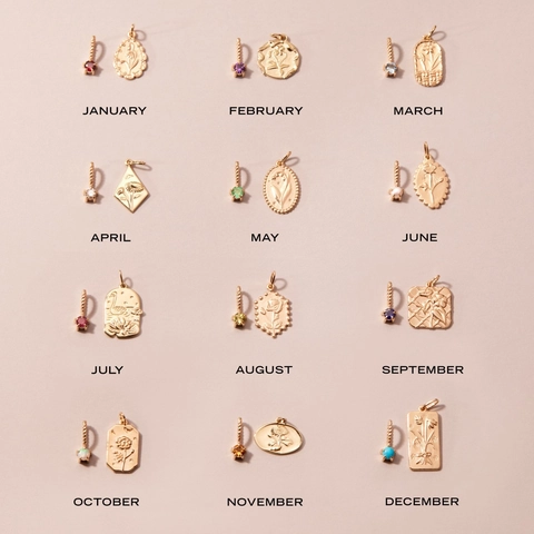 Geburtsstein-Halskette Edelstahl Monatlicher Edelstein-Anhänger Vergoldeter Schmuck Geburtstagsgeschenk Für Damen