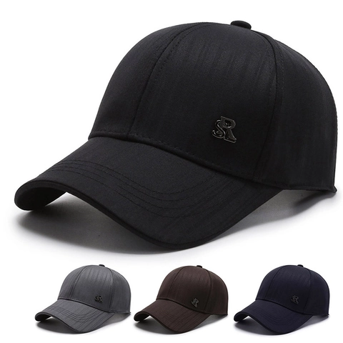 Gorra De Béisbol Hombre Poliéστεr Ajustable Protección Solar Ocio Aire Libre Color Sólido Decoración Letra Metal