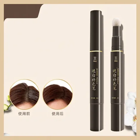 Haaransatz Kaschierstift Temporäre Graue Haarabdeckung Mit Schwammbürste Botanische Essenz Für Natürlichen Look