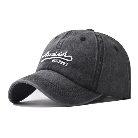 Baseball Cap Washed Cotton Distressed Vintage Embroidery EST 1993 Adjustable Dad Hat Sun Protection For Men Women