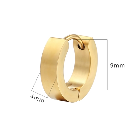 Orecchini A Cerchio In Acciaio Inossidabile Minimalista Punk Lucidato Superficie Piana Huggie Per Uomo Donna Gioielli Unisex