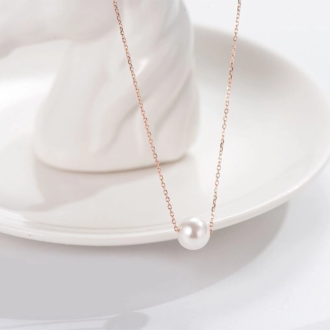 Collana Con Ciondolo Di Perla Artificial Semplice Catena A Serpente In Lega Girocollo Gioielli Eleganti Da Donna Accessorio