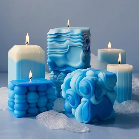 Moule À Bougie En Silicone Géométrique Pour Bricolage Aromathérapie Pierre Diffuseur En Plâtre Fait Main Forme De Boule