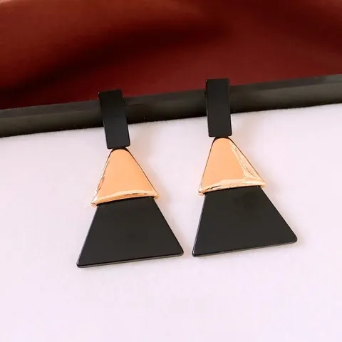 Geometrische Ohrhänger Mit 925 Sterling Silber Ohrstecker Legierung Acryl Schwarz Gold Luxus Moderne Schmuck Für Damen