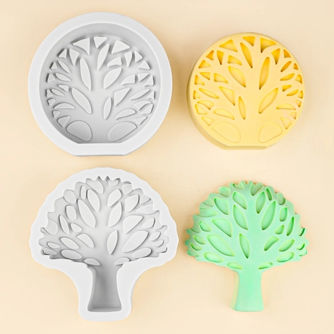 Tree Of Life Silicone Mold For DIY Scented Candle Handmade Soap Plaster Fondant Baking Big Tree Shape Flexible Durable