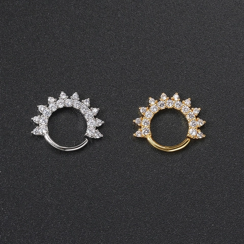 Orecchini a Bottone in Rame con Zirconia Serpente Foglia Corona Cartilagine Vite in Acciaio Inossidabile Gioielli da Donna