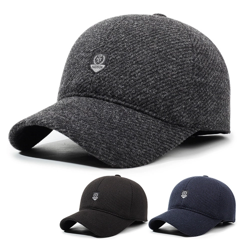 Cappello Da Baseball Invernale Da Uomo Lana Antivento Caldo Con Paraorecchie Retro Regolabile Sportivo