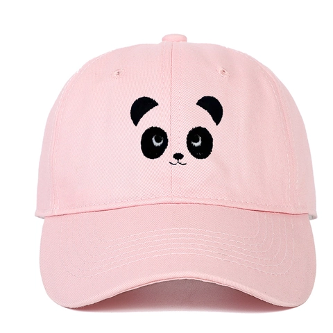 Gorra De Béisbol De Lona De Algodón Bordado De Panda Visera Curva Hebilla De Metal Ajustable Sombrero Vintage Casual Para El Sol