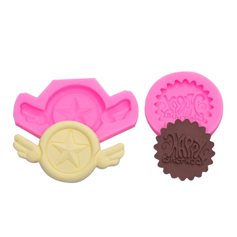 Happy Birthday Stella Ali Stampo In Silicone Per Torta Fondant Cioccolato DIY Argilla Resina Decorazione