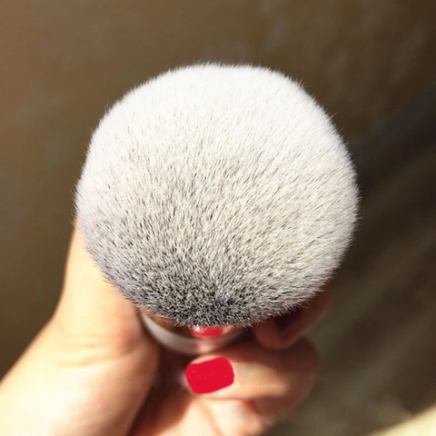 Professionele Draagbare Chubby Make-up Borstel Zachte Synthetische Vezel Foundation Poeder Blush Gezichtskwast Beauty Tool