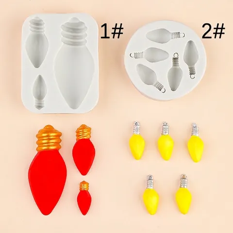 Mini Light Bulb Shape Silicone Mold For Fondant Chocolate DIY Resin Craft Cake Decoration Vintage Style Multipurpose