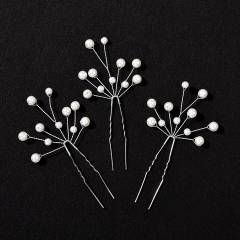 Horquilla De Novia En Forma De U Perla Artificial Hecha A Mano Accesorios Para El Cabello De Boda Para Mujeres Novias Damas De Honor Elegante