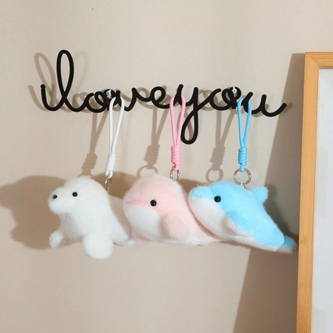Oceaandier Pluche Sleutelhanger Zachte Dolfijn Walvis Haai Zeehond Orka Tasmanhanger Schattig Knuffelspeelgoed Ornament