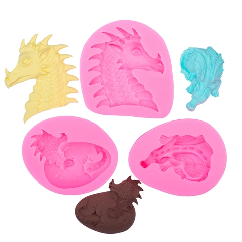 Dragon Dinosaur Egg Silicone Mold For Fondant Chocolate DIY Craft Resin Clay Baking Tool