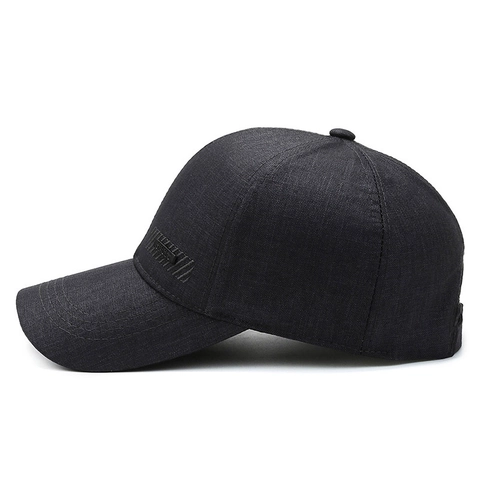 Men Baseball Cap Polyester Twill Sport Logo Adjustable Metal Buckle Casual Sun Hat For Dad Senior