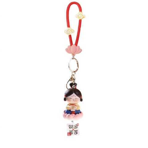 Chinese Style Tang Dynasty Girl Figurine Resin PVC Lotus Lady Blind Box Desktop Ornament Traditional Culture Decoration Gift