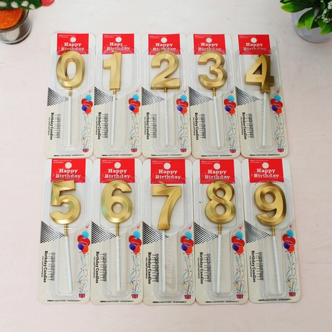 Birthday Candles Metallic Gold Rose Gold Number Smokeless Paraffin Wax Cake Toppers Party Decorations For Kids Adults