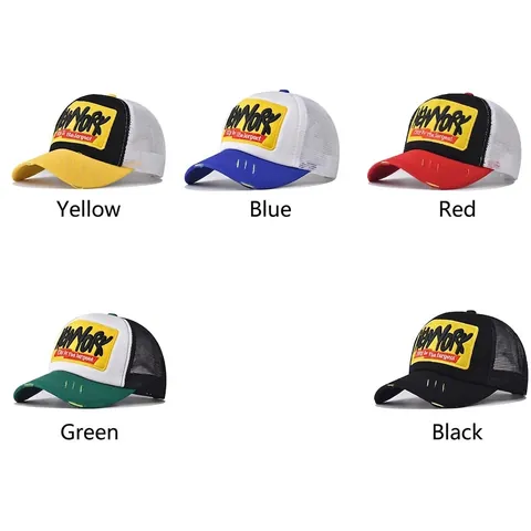 New York 3D Embroidery Trucker Hat Distressed Mesh Back Adjustable Cotton Polyester Unisex Summer Sun Hat