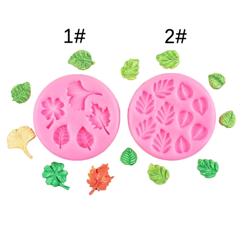Silicone Leaf Mold Maple Ginkgo Clover Shape Fondant Chocolate Cake Decorating Baking Tool DIY Craft