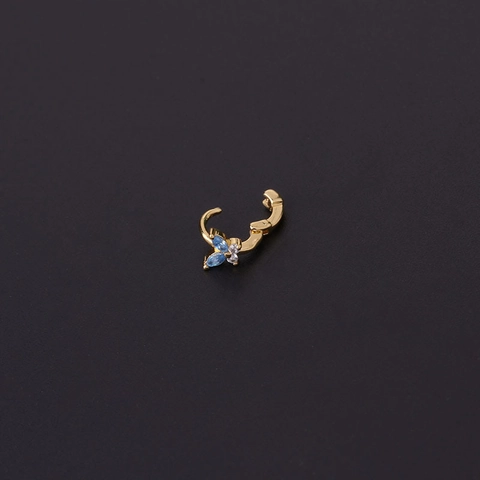 Mini Vlinder Kraakbeen Hoop Oorbellen Koper Ingelegd Zirconia Piercing Sieraden Mode Voor Vrouwen