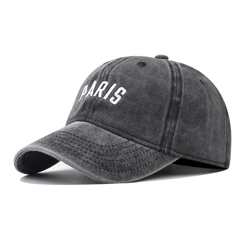 Cappello Da Baseball In Cotone Lavato Vintage Ricamo PARIS Cappello Da Sole Regolabile Per Uomo E Donna Outdoor Casual