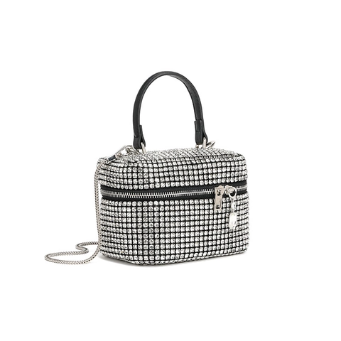 Strass Avondhandtas Glitter Doos Party Tas Met Ketting Schouderband Luxe Bruiloft Clutch Voor Vrouwen