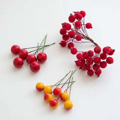 Artificial Berry Stems Christmas Mushroom Decoration Foam Fruit Picks For DIY Floral Arrangements Crafts Home Holiday Decor